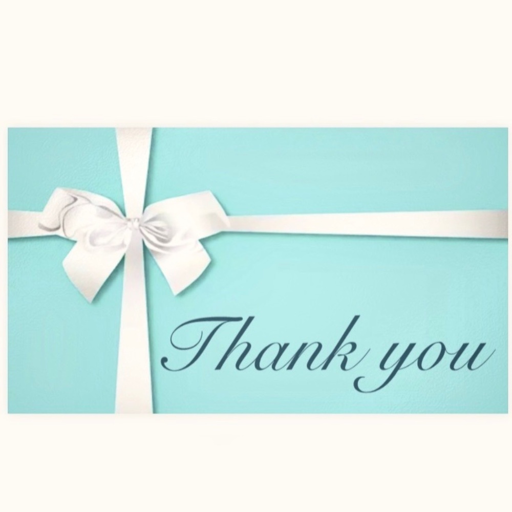 Tiffany Bow 125 Thank You Cards